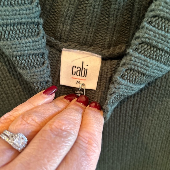 Cabi Duo Pullover Green Women's Sweater - Picture 7 of 7